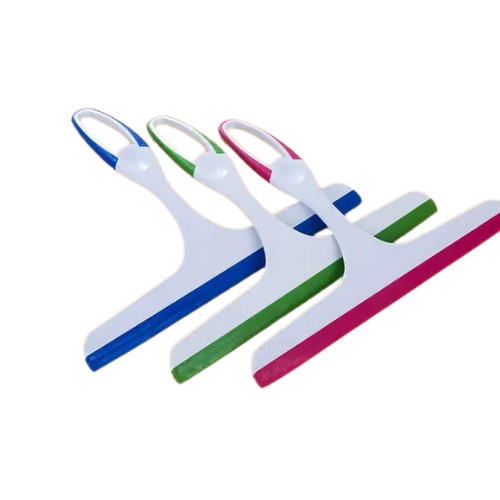 Pack of 3 Household Soft Glass Cleaning Wiper Wipe Window Scraper, Kitchen Slab, Bathroom Tile, Floor (Color May Vary)
