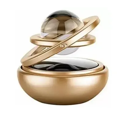 Solar Air Freshener Dashboard Idol Ring Car Decoration Automatic 360 Degree 