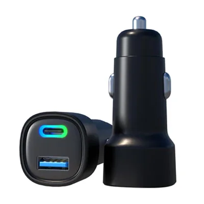  80W Turbo Fast Car Charger – Dual USB & Type-C, Quick Charge